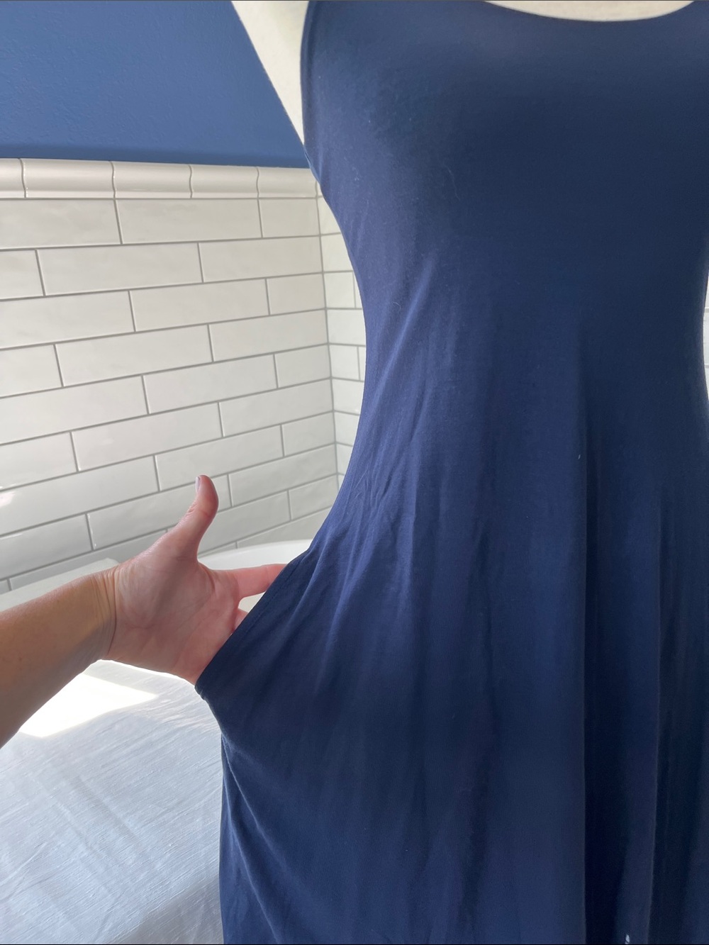 Lou & Grey Navy Scoop Neck Tank Dress - Picture 4 of 10
